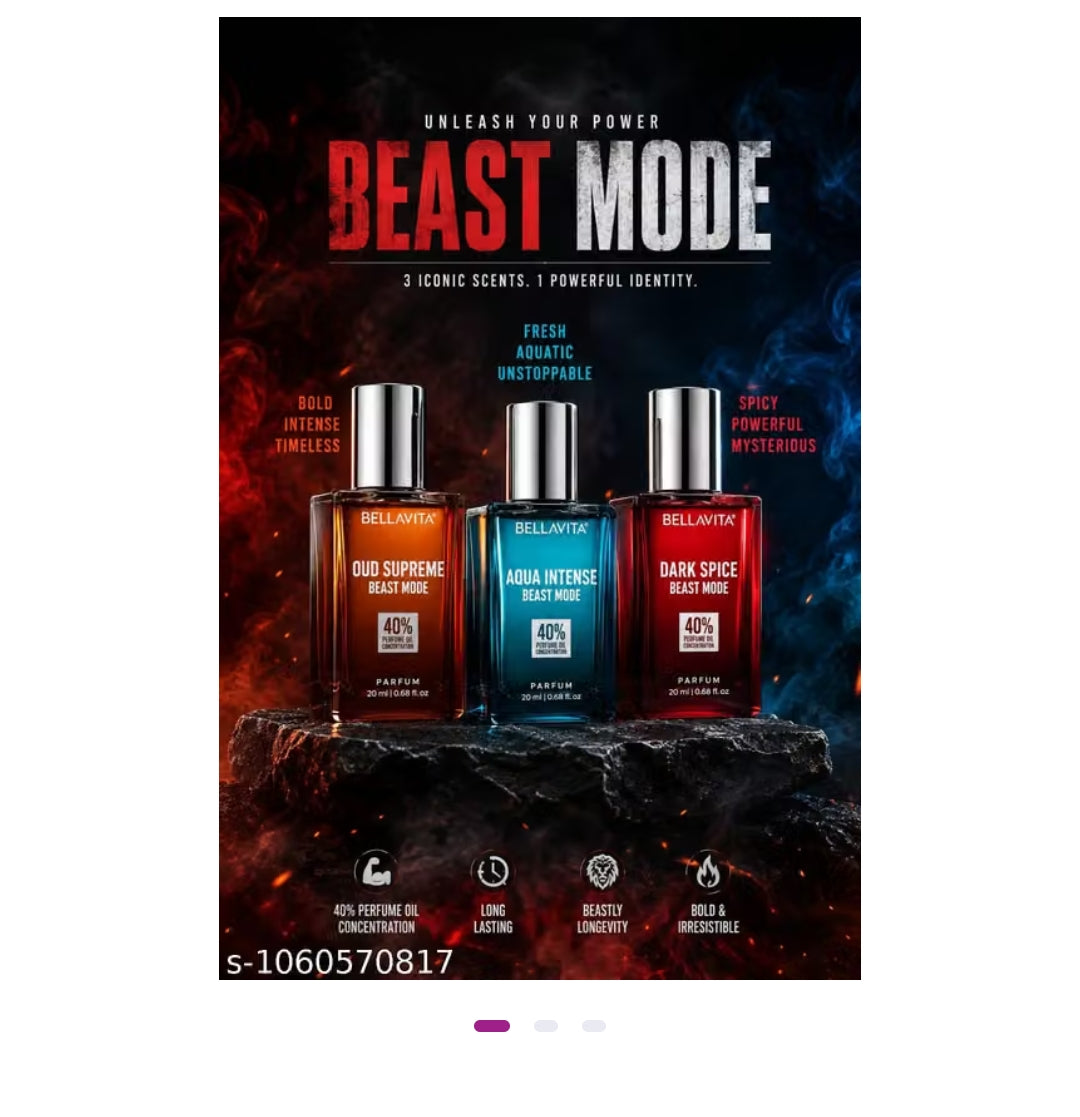 BellaVita Beast Mode Perfume Set – Pack of 3