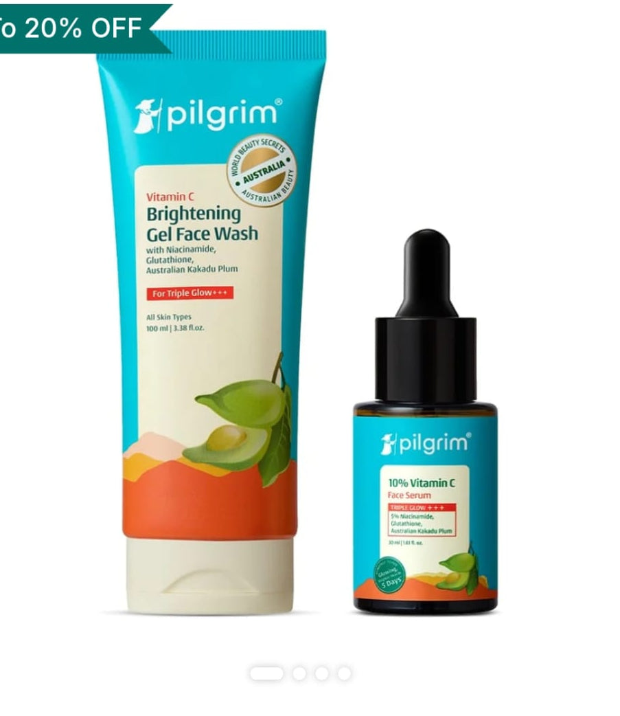Pilgrim Vitamin C Brightening Gel Face Wash Duo