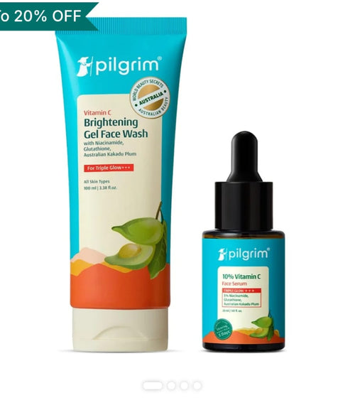 Pilgrim Vitamin C Brightening Gel Face Wash Duo